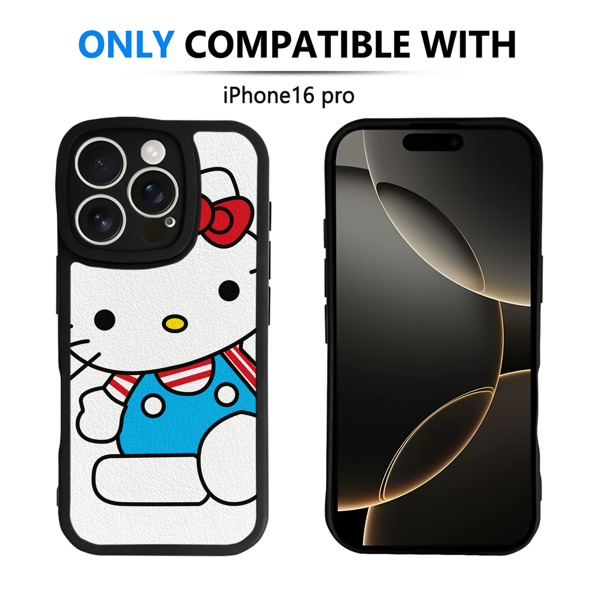 （画像用） Hello Kitty ハローキティ 【iPhone 16シリーズ対応】シリコンスマホケース（レザー調） 材質：シリコン